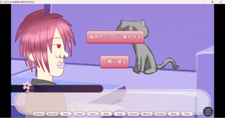 コロンちゃんを慎重に飼育する杉村友のゲーム画面「選択肢」