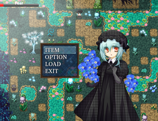 NAMELESS GIRL【新版】のゲーム画面「主人公の女の子と青い花」