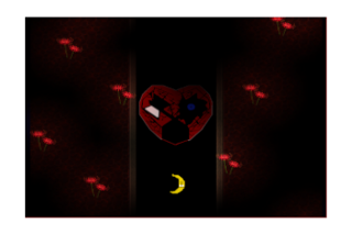 とても怖いホラ―ゲーム～The beautiful moon～のゲーム画面「シリアスも少々ございます」