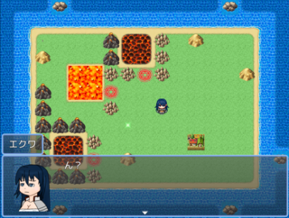 エクワの冒険のゲーム画面「始まりの地」