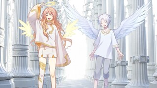 花はじきのゲーム画面「天使と神様・・・？」