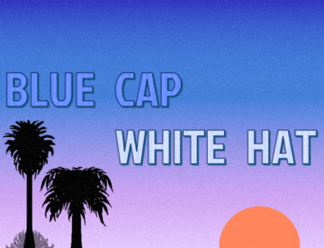 BLUE CAP WHITE HAT