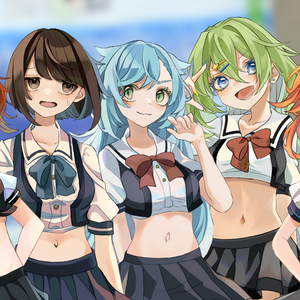 へそ出し少女クリップD1のイメージ