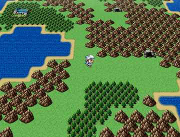 フィールドを冒険するオーソドックスなRPG
