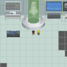 液体に浮かぶ少女に相対する主人公たち