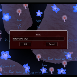 簡単なギミックの画面です。主に英字置き換えがメインでございます。