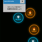 操作は画面に出てくるボタンをクリック/タップするだけ。 「HACK」で敵を削り、「BLOCK」で攻撃を防ぎましょう。