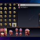 キャラクターメイクの画面