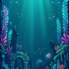 背景。ゲーム中だとにぎやか。