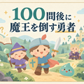 100問後に魔王を倒す勇者のイメージ